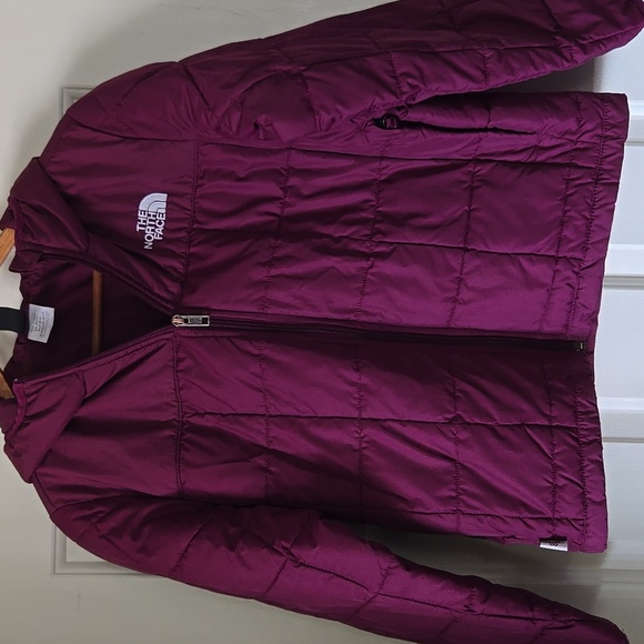 The North Face Girls Maroon Quilted Jacket Size Large - Picture 1 of 12